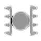 Cymbal ™ DQ metaal Magnetische sluiting Ateni voor SuperDuo kralen - Antiek zilver